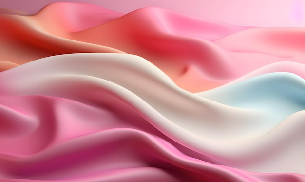 Colorful Silk Fabric Background Soft and Smooth Satin Background Generative AI