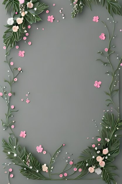 Colorful simple floral decoration tiny flower illustration background template creative arrangement of nature and flowers Good for banner wedding card invitation draft design element and other