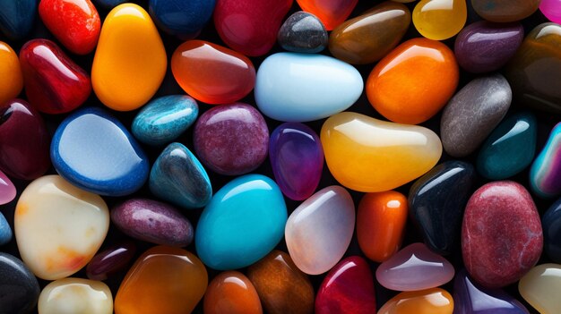 Colorful and single color pebbles rocks texture pattern wallpaper