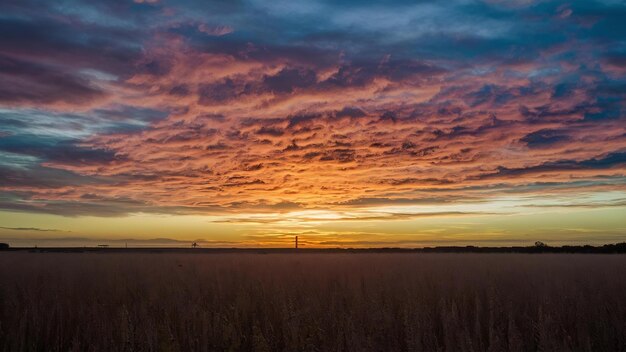 Colorful sky after the sunset