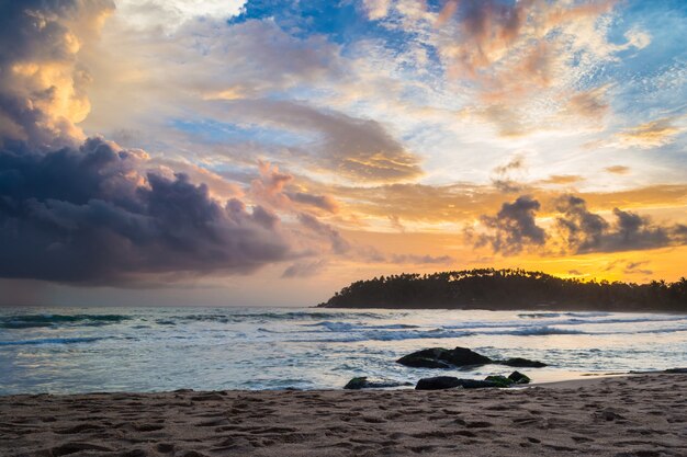 Colorful sky at sunset