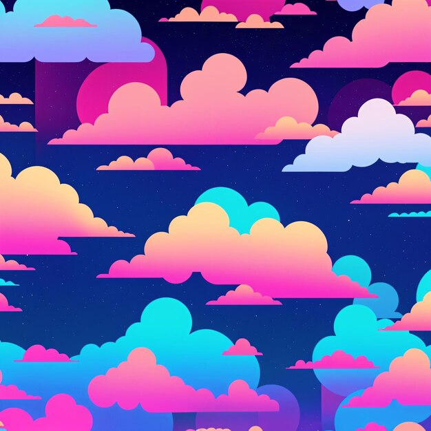 A colorful sky with clouds