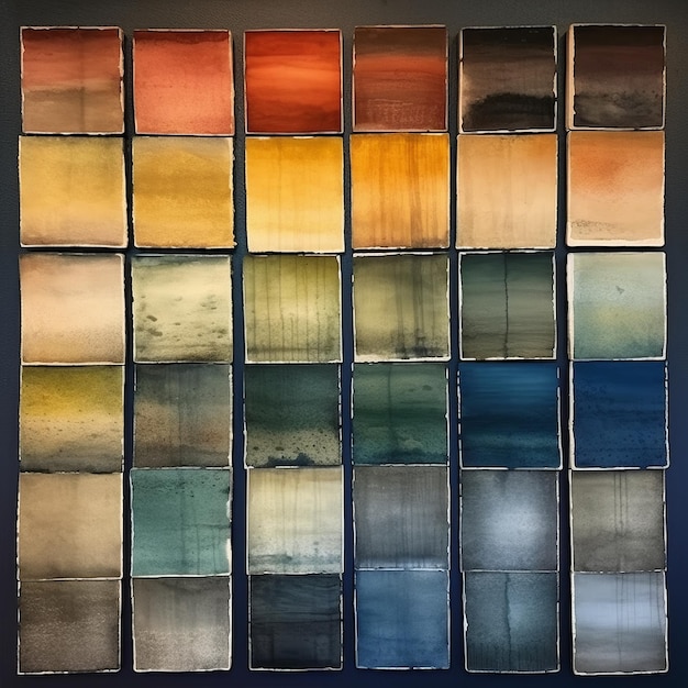 Colorful Slumped Panels In Wet Plate Negative Style