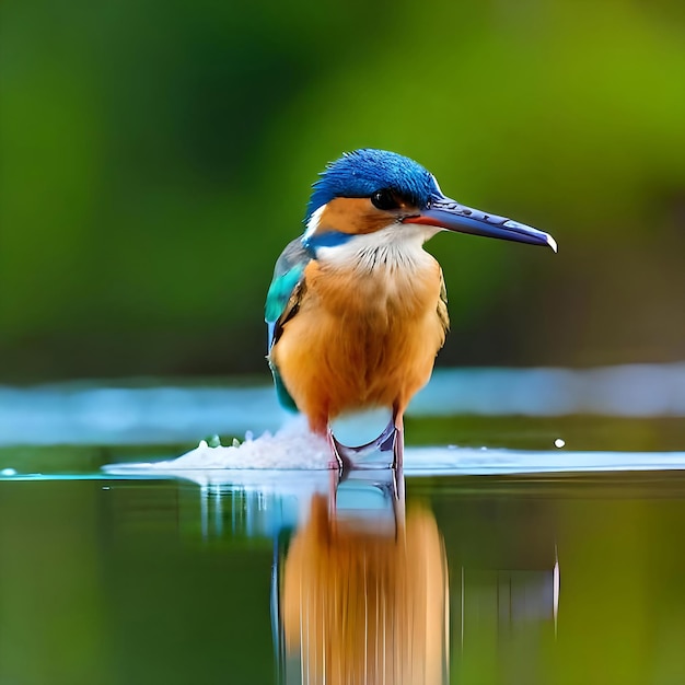 Photo a colorful small kingfisher bird sits 15