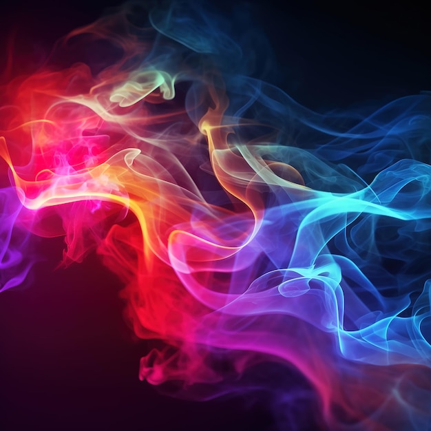 colorful smoke on abstract background