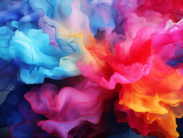 colorful smoke abstract backgroundHD 8K wallpaper Stock Photographic Image