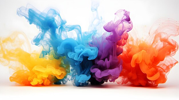 colorful smoke ai generated wallpaper