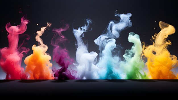 colorful smoke ai generated wallpaper