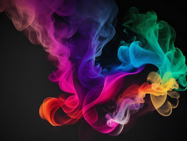 Photo a colorful smoke ai generated