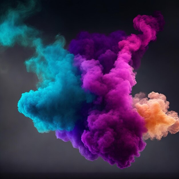 Colorful smoke background ai generated