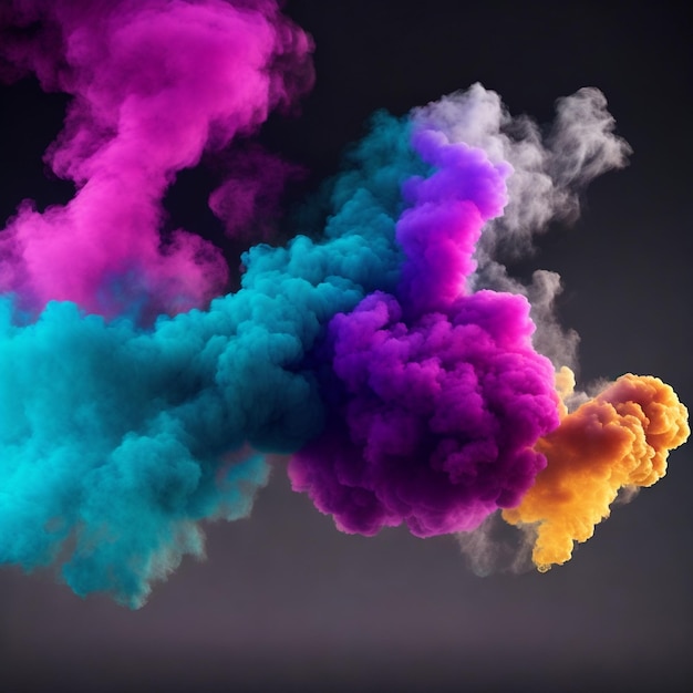 Colorful smoke background ai generated