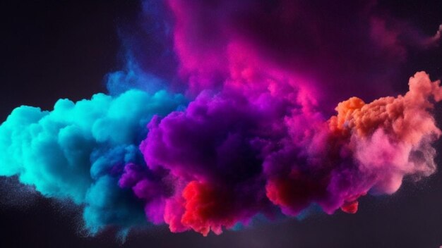 Colorful smoke background generative ai