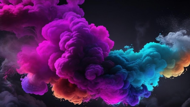 Colorful smoke background generative ai