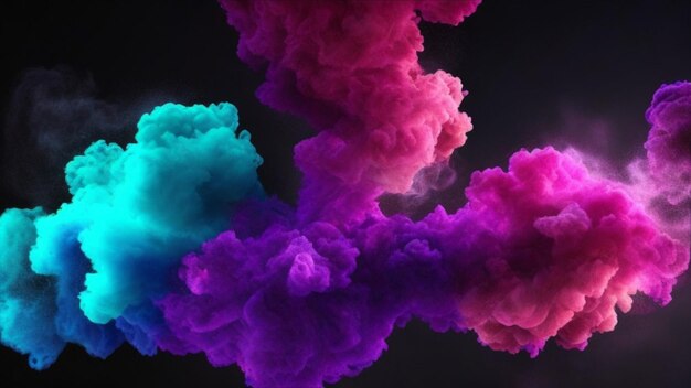 Colorful smoke background generative ai