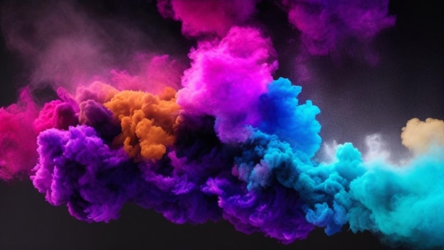 Colorful smoke background generative ai