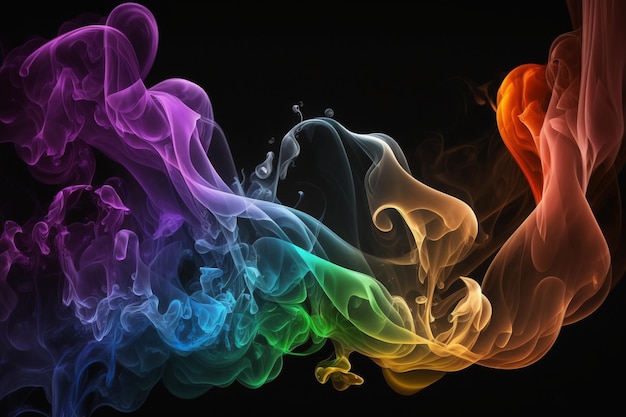 Colorful smoke background photo