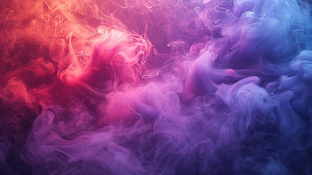 Colorful smoke background with vibrant red pink purple and blue hues