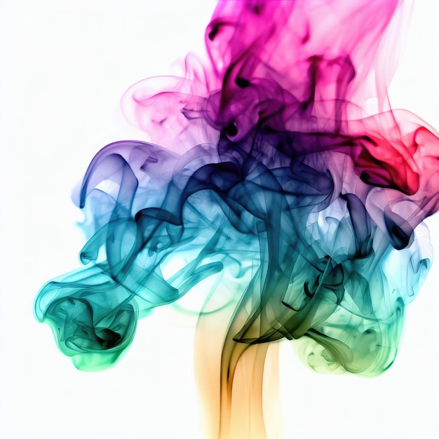 Foto colorful smoke bliss visual delight generative ai