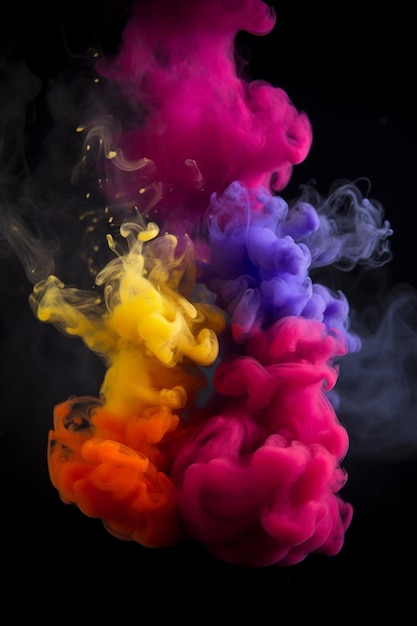 A colorful smoke cloud with the word smoke on it