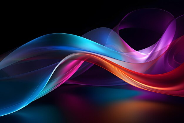 Photo colorful smoke curves wallpaper gradient linear wallpaper color wave prism vibrant background gradie