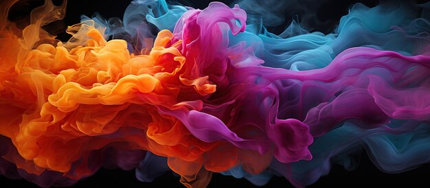 colorful smoke on dark background