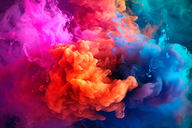 colorful smoke explosion background image