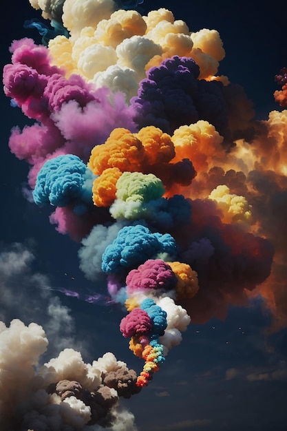 Colorful Smoke Explosion