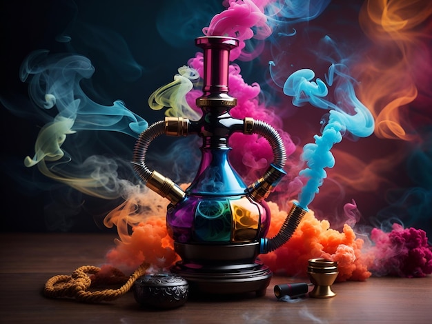 colorful smoke hookah