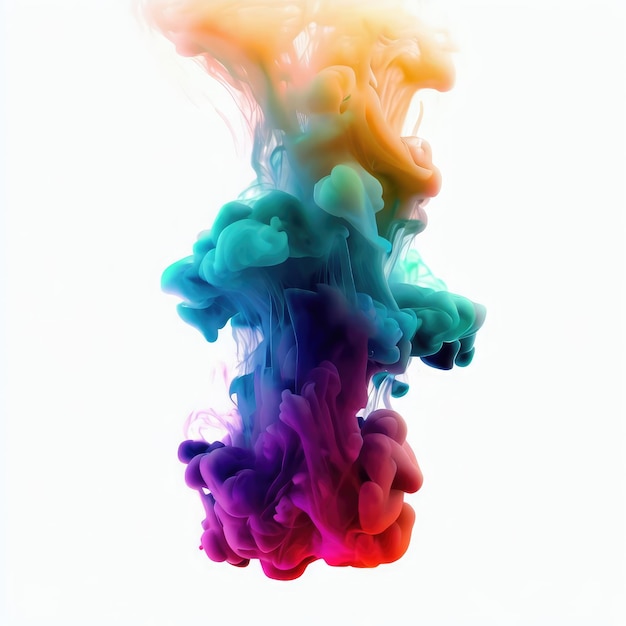 Foto modelli di fumo colorati in ai generativa ad alta risoluzione