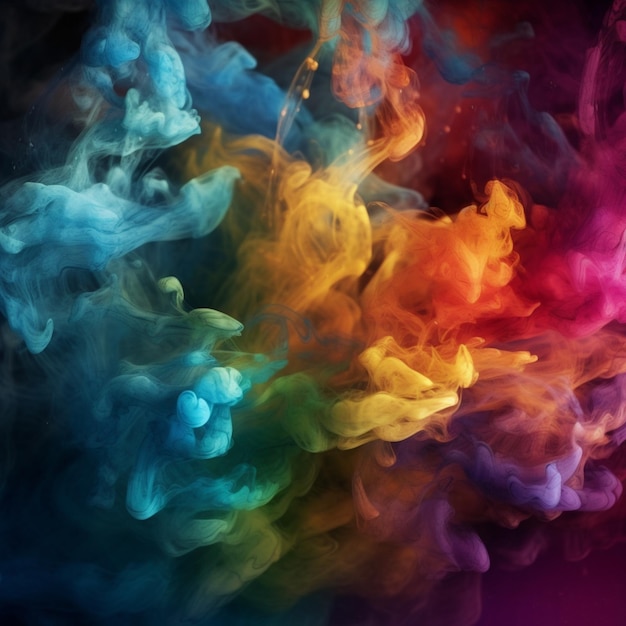 A colorful smoke wallpaper that says smoke on it.
