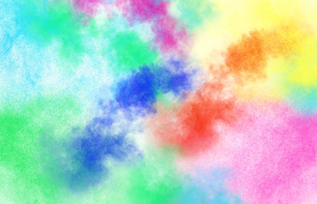 Colorful smoke on a white background