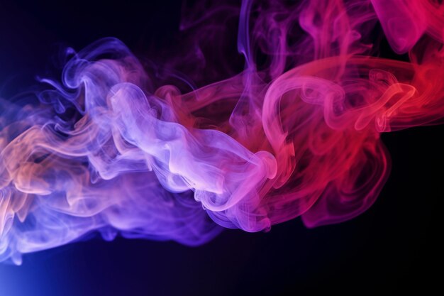 Colorful smoke with black background