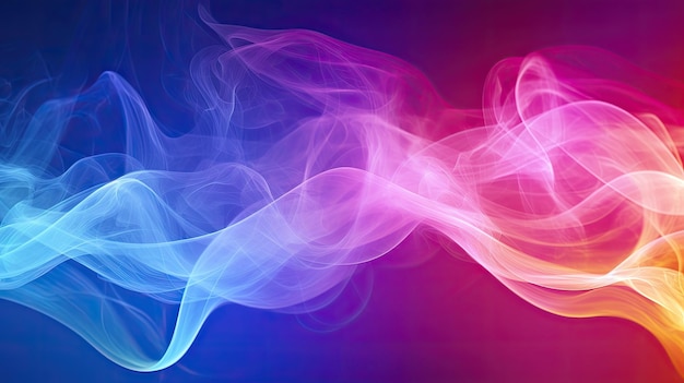 A colorful smoke with a pink and blue background