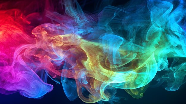 A colorful smoke with the word smoke on it