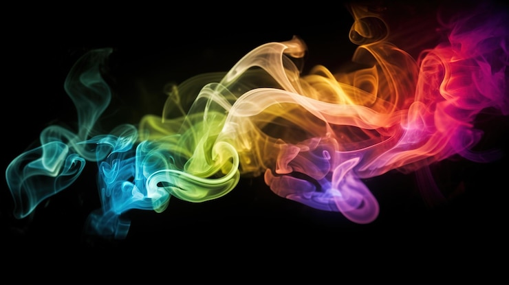 Photo a colorful smoke