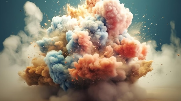 colorful smoke