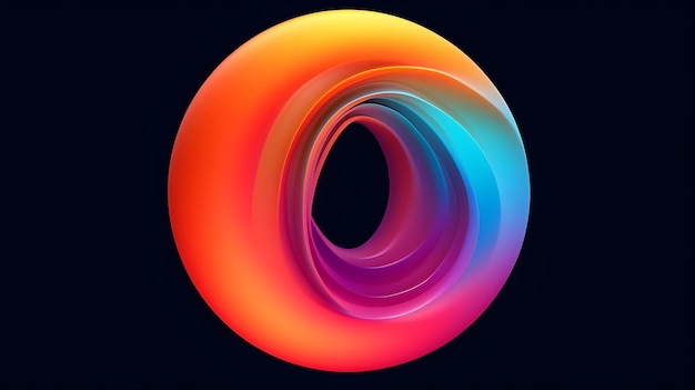 Colorful smooth circle round abstract background 4k full resolution for wallpaper