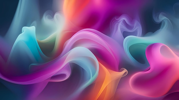 Colorful smooth smoke liquid abstract illustration background