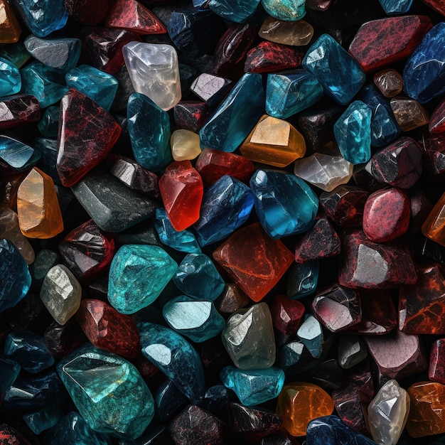 Colorful smooth stones