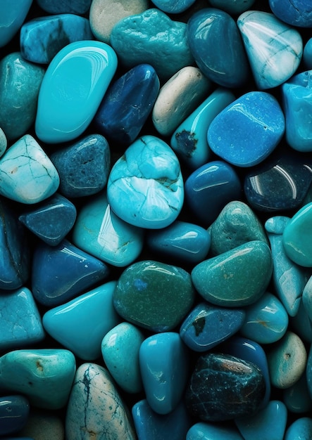 Photo colorful smooth stones