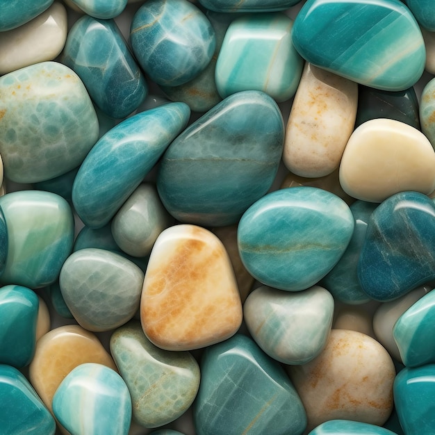 Colorful smooth stones