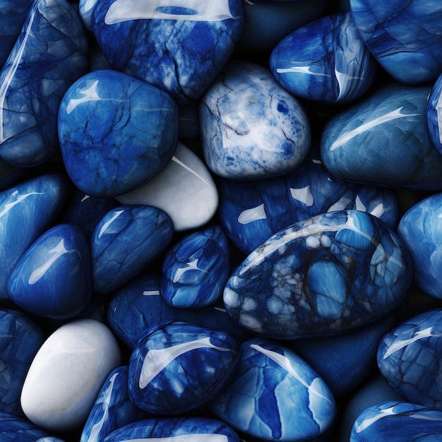 Colorful smooth stones