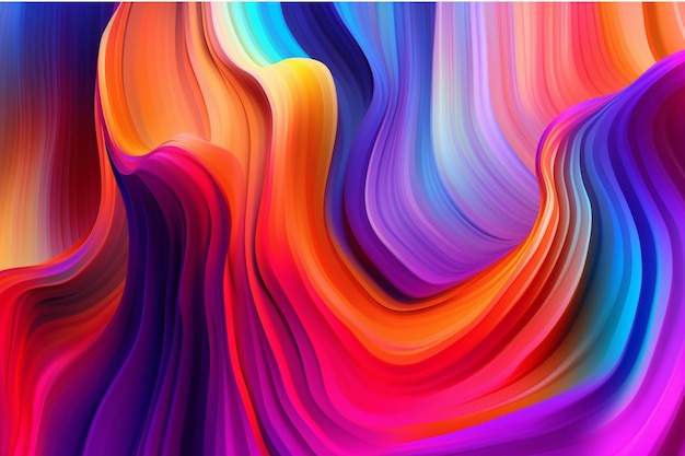 Colorful smooth wavy lines background