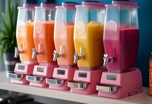 colorful smoothie mixer