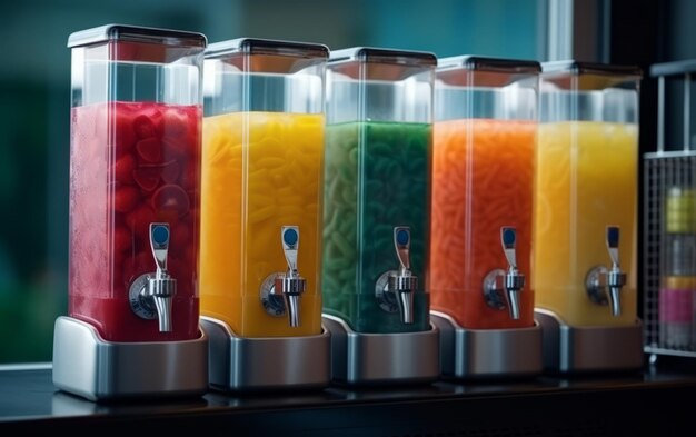 colorful smoothie mixer