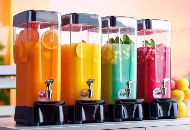 colorful smoothie mixer