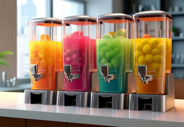 colorful smoothie mixer