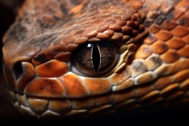 Photo colorful snake python cobra viper forest hiding waiting for prey rainforest jungle untouched nature