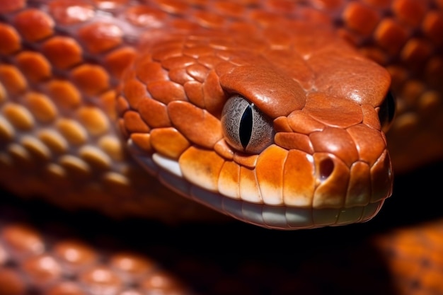 Colorful snake python cobra viper forest hiding waiting for prey rainforest jungle untouched nature