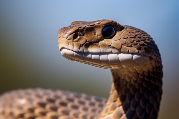 Colorful snake python cobra viper forest hiding waiting for prey rainforest jungle untouched nature